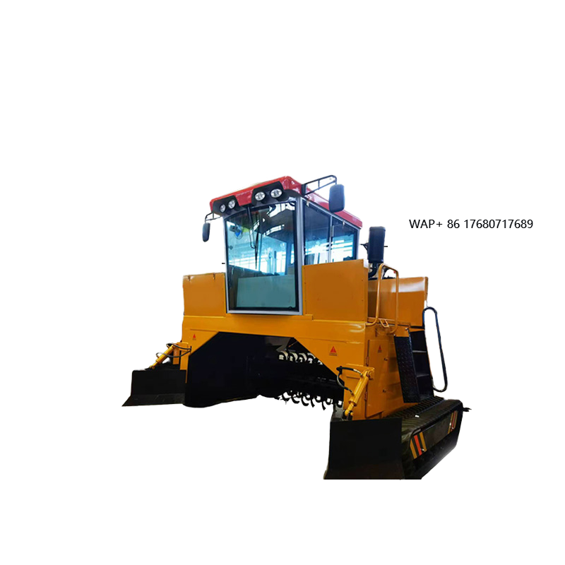 Compost Turner Machine - เครื่องหมุนกองปุ๋ยหมักเคลื่อนที่ขนาดใหญ่สำหรับปุ๋ยจากมูลสัตว์ของโรงฆ่าสัตว์และเศษเศษจากมันสำปะหลัง