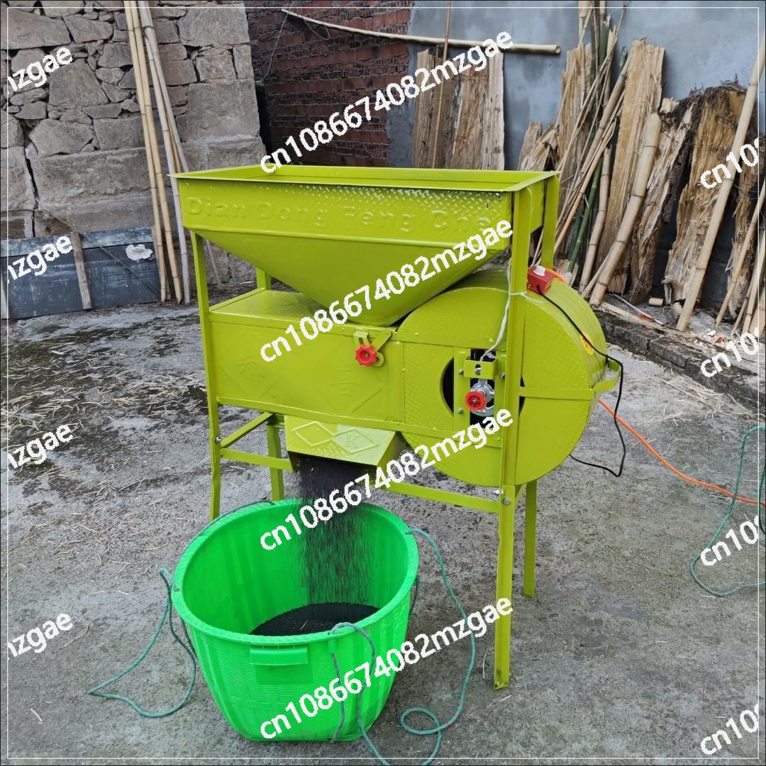 Rice Thresher Machine - เครื่องแยกเมล็ดพืชไฟฟ้าในครัวเรือนแบบหนาพิเศษ เครื่องแยกเมล็ดพืชขนาดเล็กสำหรับการเกษตร เครื่องทำความสะอาดเมล็ดพืช เช่น ข้าวโพด ข้าวเปลือก