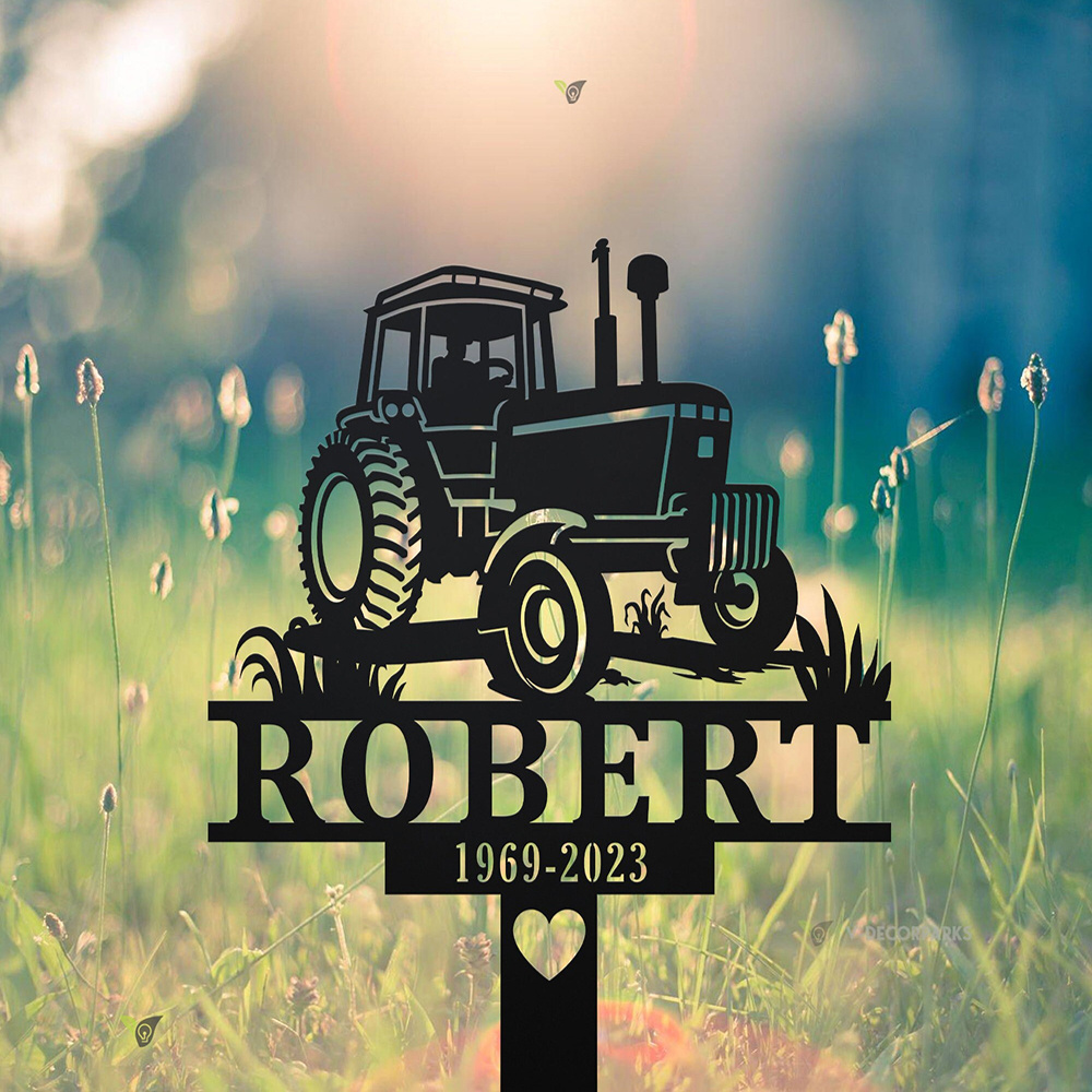 Farming Farmer - ป้ายโลหะที่ระลึกสำหรับชาวนา พร้อมข้อความและลายรถแทรกเตอร์ ป้ายสุบรรทุกอวยพรส่วนตัว สำหรับตกแต่งสวน สนามหญ้า และพื้นที่ฟาร์ม