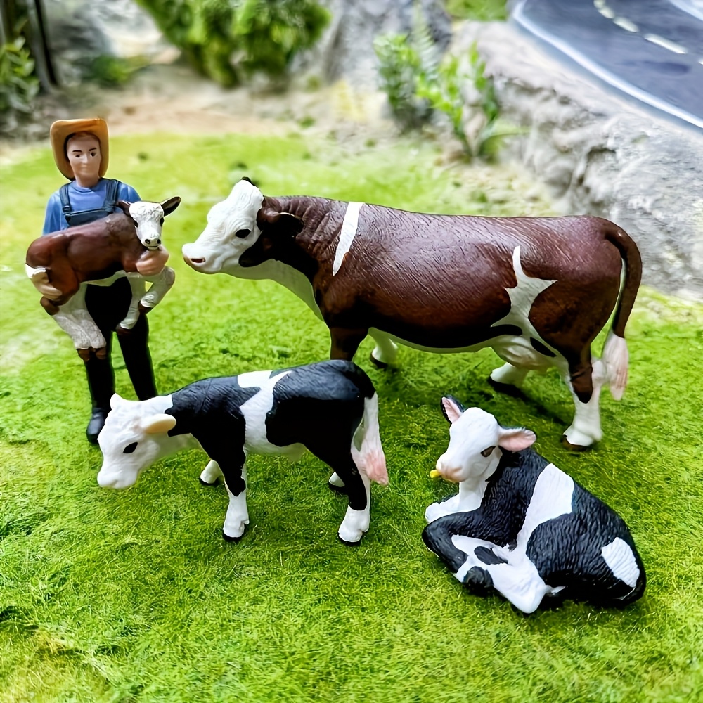 ชุดโมเดลฟาร์ม ชาวนา และวัว 4 ช - Agriculture Farming Education บทวิจารณ์และราคา